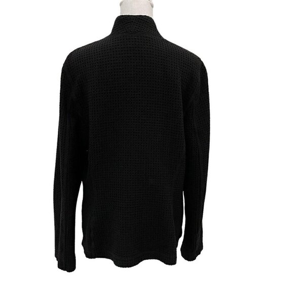 Eileen Fisher Waffle Knit Blazer Jacket Pocket Classic Black size Large - Picture 5 of 7